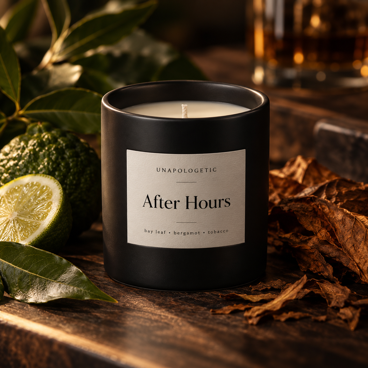 After Hours Unapologetic ceramic candle in black